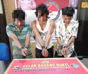 Polres Sumbawa Bekuk Tiga Pengedar dan Pengguna Sabu di Kos