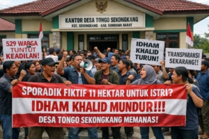 529 Warga Tuntut Kades Tongo Mundur: Diduga “Cetak” Sporadik 11 Hektare untuk Istri, Idham Khalid Dituding Salahgunakan Jabatan