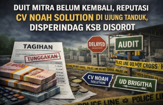 Duit Mitra Belum Kembali, Reputasi CV Noah Solution di Ujung Tanduk, Disperindag KSB Disorot