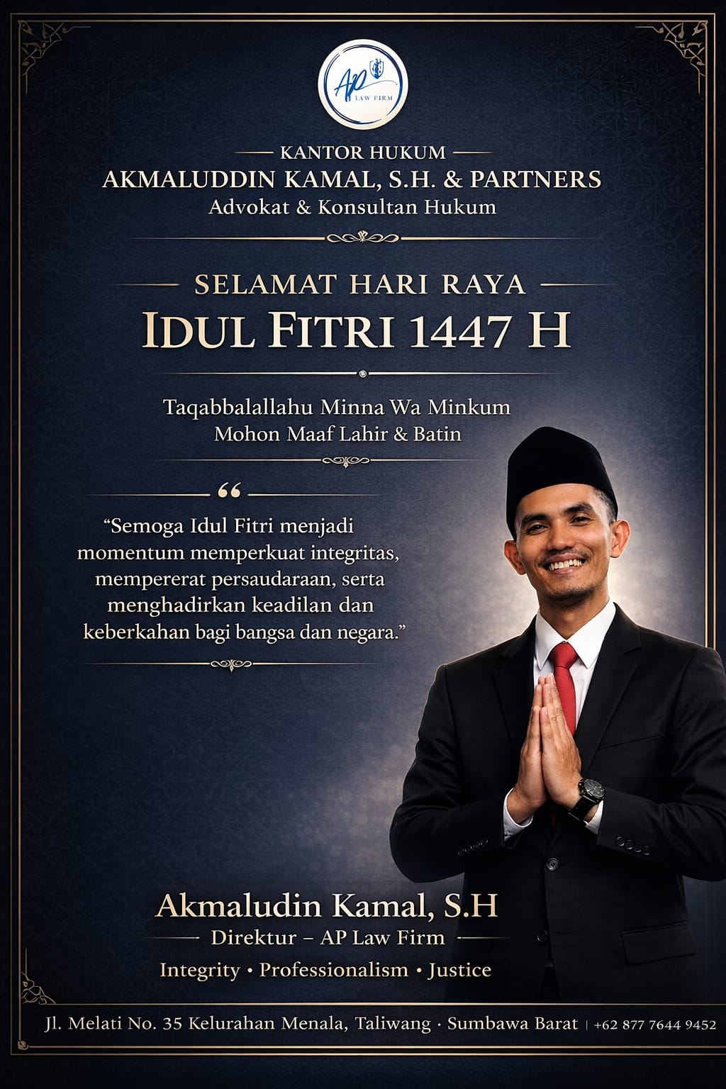 Kantor Hukum AP Law Firm Mengucapkan Selamat Hari Raya Idul Fitri 1447 Hijriah