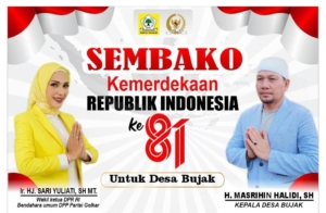 Kepedulian Nyata, Kades Bujak Bersama Wakil DPR RI Sari Yuliati Gelar Penyaluran Bantuan Sembako dan Santunan Anak Yatim