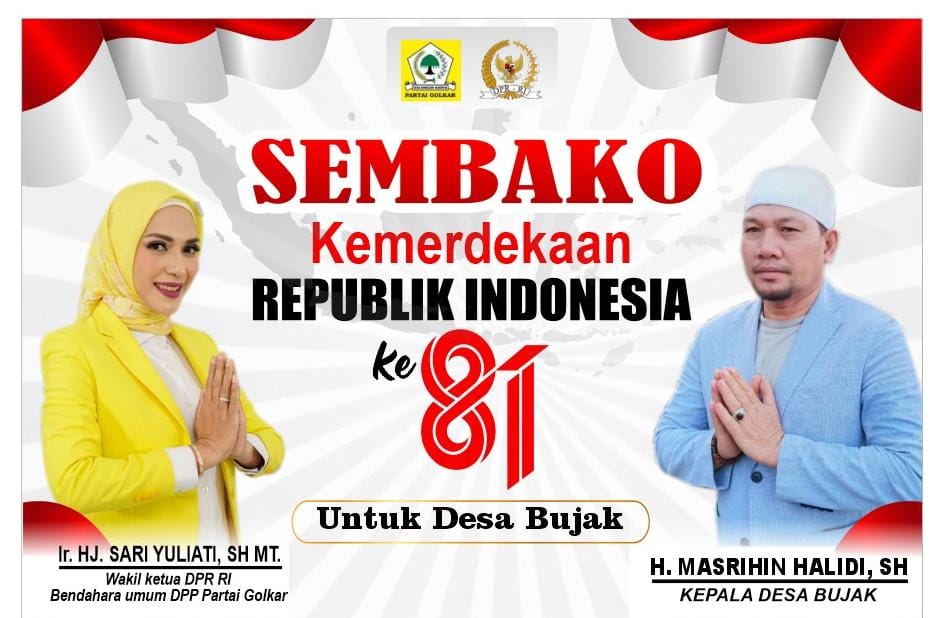 Kepedulian Nyata, Kades Bujak Bersama Wakil DPR RI Sari Yuliati Gelar Penyaluran Bantuan Sembako dan Santunan Anak Yatim