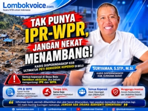 Tak Punya IPR-WPR, Jangan Nekat Menambang! Kadis Disperindagkop KSB Ultimatum PETI Berkedok Koperasi di Belo