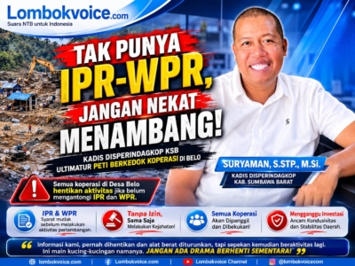 Tak Punya IPR-WPR, Jangan Nekat Menambang! Kadis Disperindagkop KSB Ultimatum PETI Berkedok Koperasi di Belo
