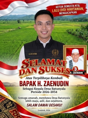PETAHANA H. ZAENUDIN KEMBALI DIPERCAYA PIMPIN BATUNYALA, RAIH 2.406 SUARA! LALU DIDI HARTAWAN: BUKTI KEPERCAYAAN DAN HASIL PENGABDIAN